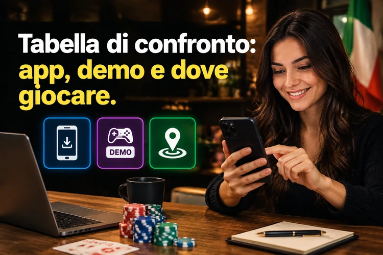 Tabella di confronto: app, demo e dove giocare