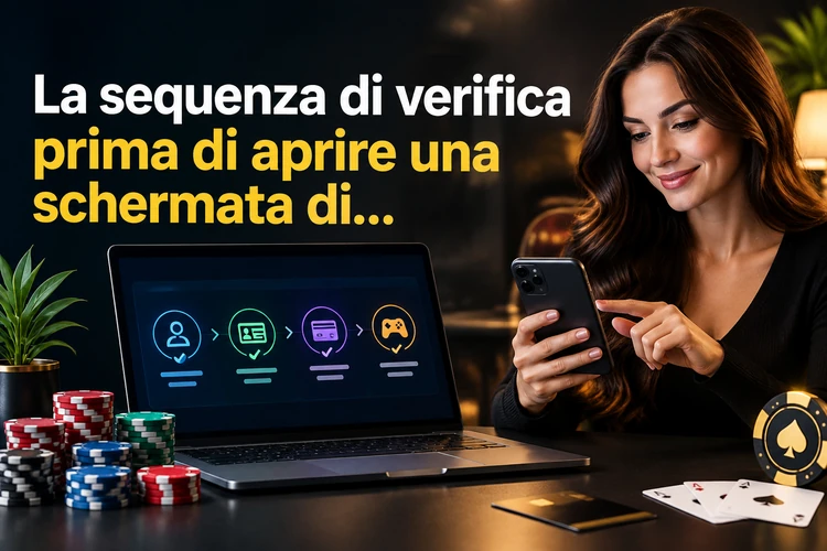 La sequenza di verifica prima di aprire una schermata di gioco
