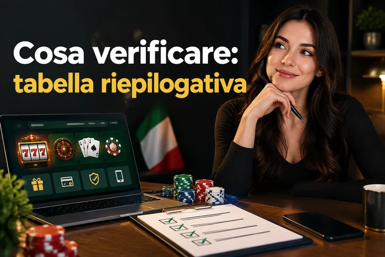 Cosa verificare: tabella riepilogativa