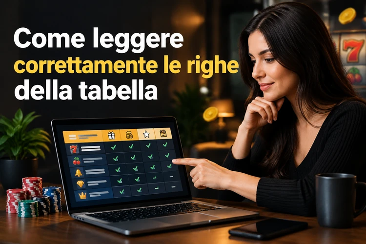 Come leggere correttamente le righe della tabella